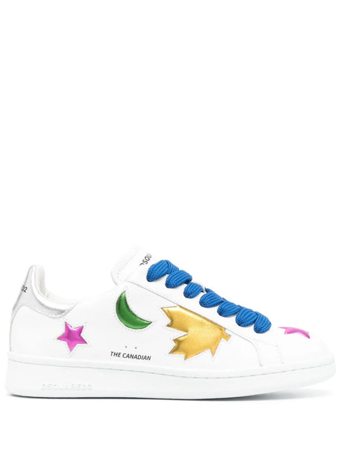 multi-panel lace-up sneakers